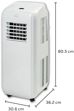 Portable Air Conditioner 9000 BTU, 3-in-1 Cooling, Dehumidifier & Fan, 3 Fan Speeds, Digital Display, Remote Control, Window Kit, Energy Class A