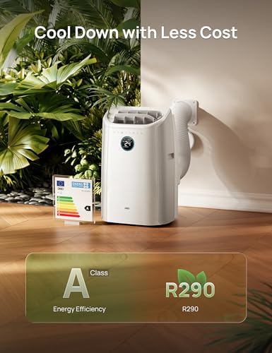 12000 BTU Portable Air Conditioner, 3-in-1 Cooling, Fan & Dehumidifier, Smart App, Voice & Remote Control, Universal Window Kit