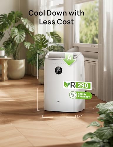 7500 BTU Portable Air Conditioner, 3-in-1 Cooling, Fan & Dehumidifier, Smart App, Voice & Remote Control, Universal Window Kit